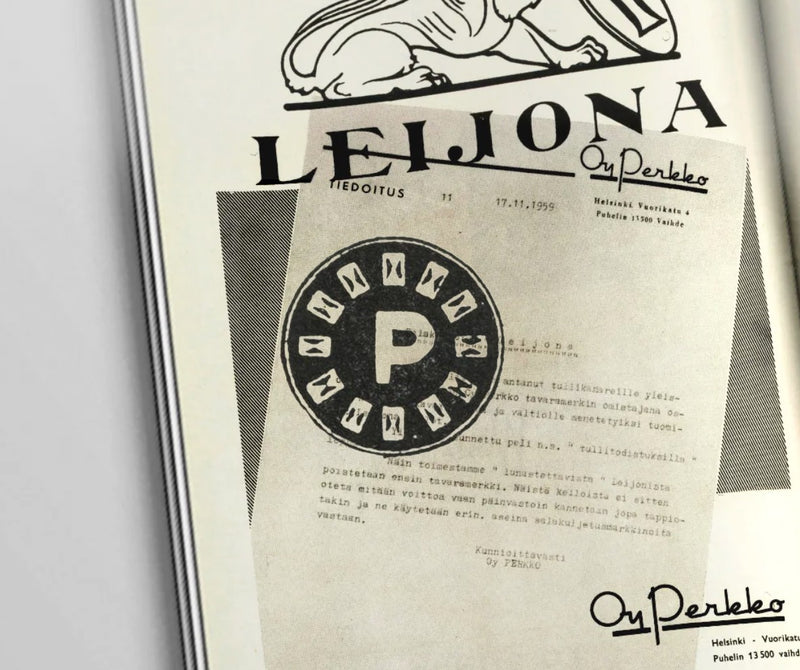 The traditional P logo engraved on Leijona watches.